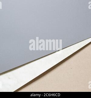 Abstract beige gray tone paper layer background Stock Photo