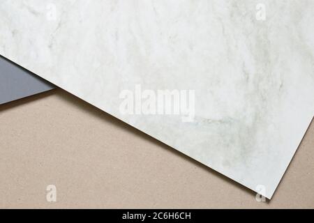 Abstract beige gray tone paper layer background Stock Photo