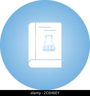 Unique Chemistry Book Vector Glyph Icon Stock Vector