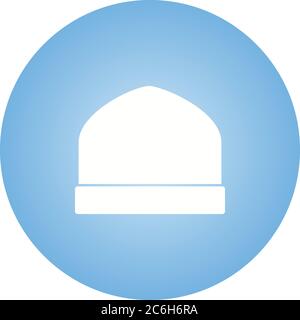 Unique Knitted Cap Vector Glyph Icon Stock Vector