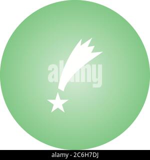 Unique Star Falling Vector Glyph Icon Stock Vector