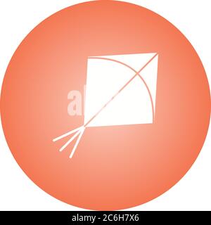 Unique Kite Vector Glyph Icon Stock Vector