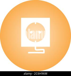 Unique Socket Vector Glyph Icon Stock Vector