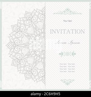 Vintage background, antique greeting card, invitation with victorian ornaments and vintage frame, beautiful, luxury postcard Stock Vector