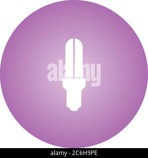 Unique Energy Saver Bulb Vector Glyph Icon Stock Vector