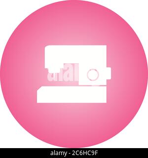 Unique Sewing Machine Vector Glyph Icon Stock Vector