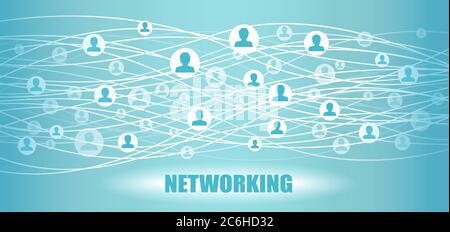 Vector abstract background of networking people Stock Vector