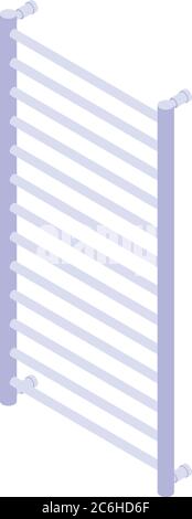 Electric heated towel rail icon, isometric style Stock Vector