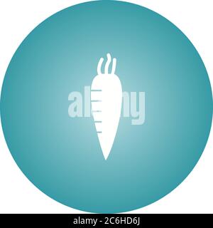 Unique Radish Vector Glyph Icon Stock Vector