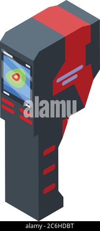 Thermal imager analysis icon, isometric style Stock Vector