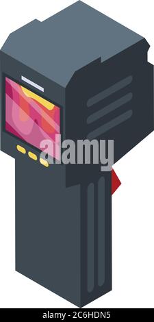Heating thermal imager icon, isometric style Stock Vector