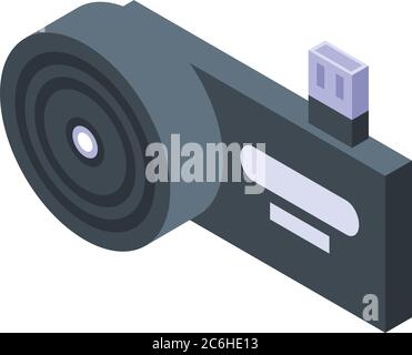 Infrared thermal imager icon, isometric style Stock Vector