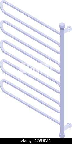 Heated towel rail icon, isometric style Stock Vector