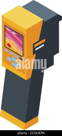 Hand thermal imager icon, isometric style Stock Vector