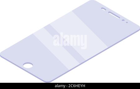 Resistant protective glass icon, isometric style Stock Vector