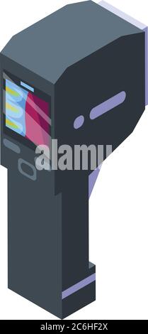 Thermal imager detection icon, isometric style Stock Vector
