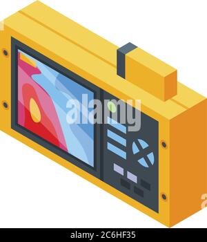 Digital thermal imager icon, isometric style Stock Vector