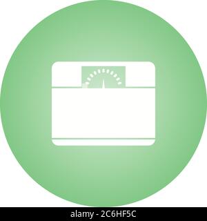 Unique Weighing Machine Vector Glyph Icon Stock Vector