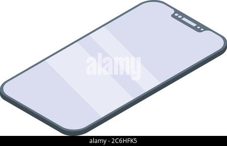 Strong protective glass icon, isometric style Stock Vector