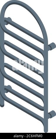 Cloth heated towel rail icon, isometric style Stock Vector