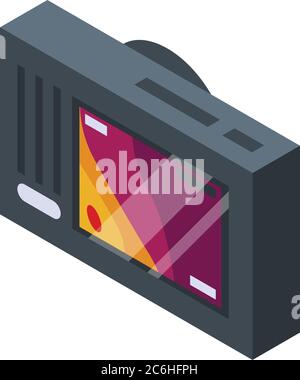 Camera thermal imager icon, isometric style Stock Vector