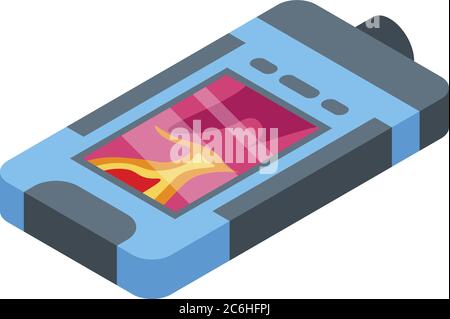 Thermal imager device icon, isometric style Stock Vector