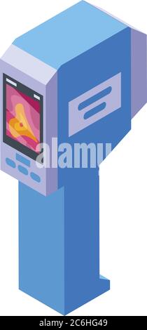 Geodetic thermal imager icon, isometric style Stock Vector