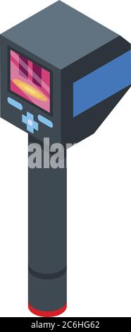 Scanner thermal imager icon, isometric style Stock Vector