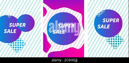Super Sale, this weekend special offer banner, up to 70 off. Vector illustration. Stock Vector