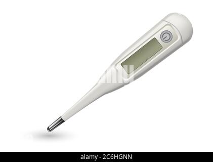 Medical digital thermometer, temperature measurement, health, recovery, 36.6 Stock Photo