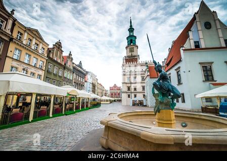 Central Market Square in Poznan, Poland Stock Photo