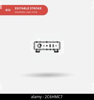 Sound Card Simple vector icon. Illustration symbol design template for web mobile UI element. Perfect color modern pictogram on editable stroke. Sound Stock Vector