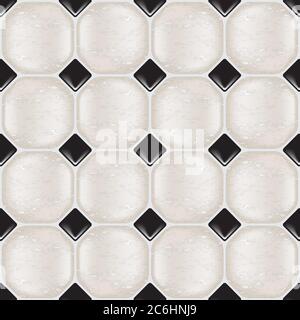 Marble tiles in natural tones, seamless. EPS10 vector format. Stock Vector