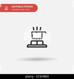 Cooker Simple vector icon. Illustration symbol design template for web mobile UI element. Perfect color modern pictogram on editable stroke. Cooker ic Stock Vector