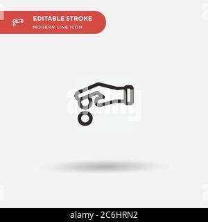 Coins Simple vector icon. Illustration symbol design template for web mobile UI element. Perfect color modern pictogram on editable stroke. Coins icon Stock Vector