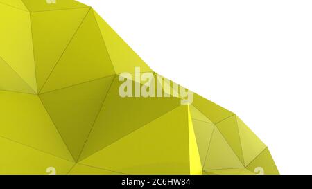 Yellow abstract modern crystal background. Polygon, Line, Triangle pattern shape for wallpaper. Illustration low poly, polygonal design. futuristic, w Stock Photo