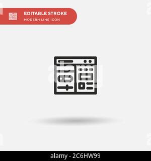 Cms Simple vector icon. Illustration symbol design template for web mobile UI element. Perfect color modern pictogram on editable stroke. Cms icons fo Stock Vector