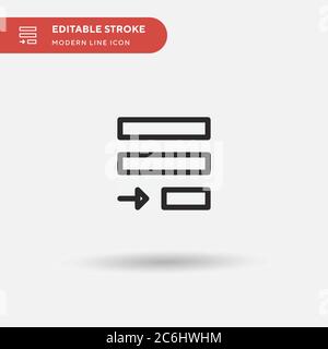 Justify Text Simple vector icon. Illustration symbol design template for web mobile UI element. Perfect color modern pictogram on editable stroke. Jus Stock Vector
