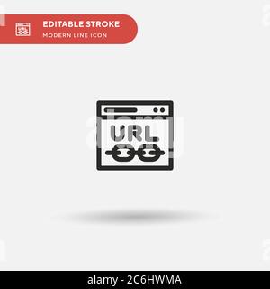Url Simple vector icon. Illustration symbol design template for web mobile UI element. Perfect color modern pictogram on editable stroke. Url icons fo Stock Vector