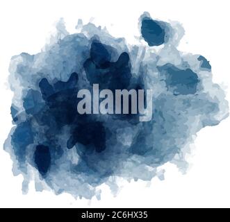 ink or watercolor splash isolated on white background vector illustration Stock Vector