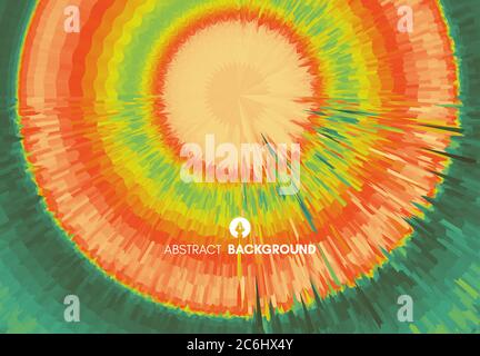 Abstract circular background with dynamic rays. Radial structure. Art design for your project. Stock Vector