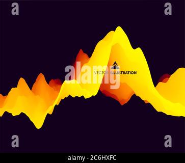 Abstract wavy background for banner, flyer, book cover, poster. Dynamic effect. Vector illustration. Design template. Stock Vector
