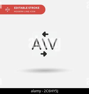 Kerning Simple vector icon. Illustration symbol design template for web mobile UI element. Perfect color modern pictogram on editable stroke. Kerning Stock Vector