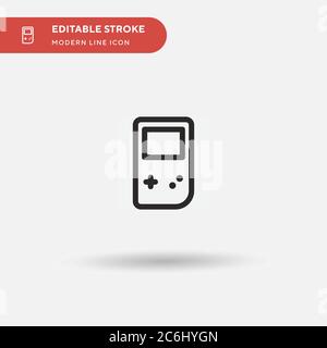 Gameboy Simple vector icon. Illustration symbol design template for web mobile UI element. Perfect color modern pictogram on editable stroke. Gameboy Stock Vector