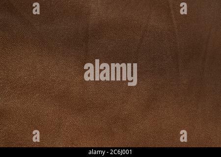 Genuine brown leather texture background Stock Photo