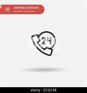 H Simple vector icon. Illustration symbol design template for web mobile UI element. Perfect color modern pictogram on editable stroke. H icons for yo Stock Vector