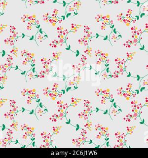 Cherries vector seamless pattern design for wallpapers, textiles, wrapping papers, home decor, fashion, tiles, surface etc. Stock Vector
