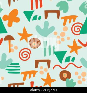 Abstract Symbol Seamless Pattern Stock Vector