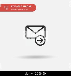 Mail Simple vector icon. Illustration symbol design template for web mobile UI element. Perfect color modern pictogram on editable stroke. Mail icons Stock Vector