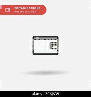 Billfold Simple vector icon. Illustration symbol design template for web mobile UI element. Perfect color modern pictogram on editable stroke. Billfol Stock Vector